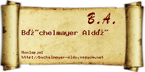 Büchelmayer Aldó névjegykártya